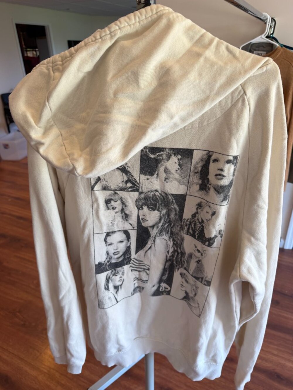 Official Taylor Swift Eras Tour Cream Hoodie - Size L